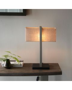 Hawkins Natural & Nickel Table Lamp