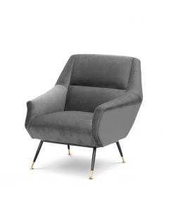 Chair Exile in Grey Velvet
