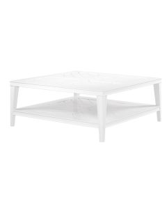 Bell Rive Square Coffee Table in White