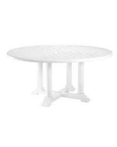Bell Rive Large Round Dining Table in White