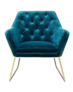 Court Chair in Blue Velvet