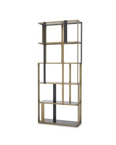 Clio Shelving Unit in Brushed Brass