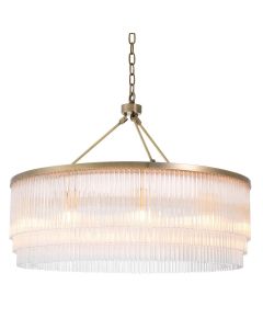 Large Hector Chandelier in Brushed Brass
