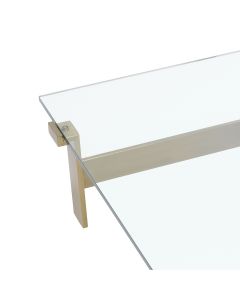 Maxim Coffee Table in Brushed Brass