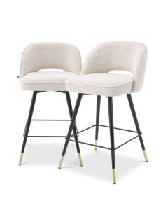 Cliff Counter Stool in Boucle Cream Set of 2