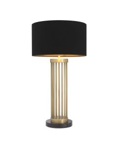 Condo Table Lamp with Black Shade