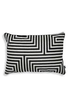 Rectangular Spray Cushion in Black & White