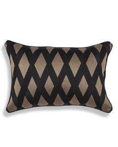 Rectangular Splender Cushion in Black & Gold