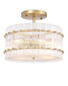Ruby Round Ceiling Light in Brass