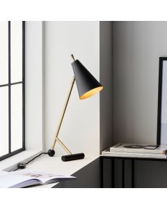 Lennox Black & Brass Desk Lamp