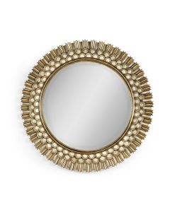 Burst Gilded Round Wall Mirror - Large