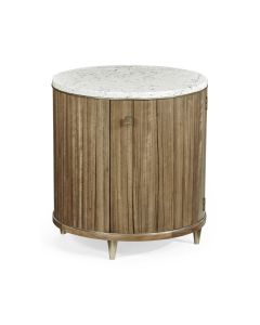Golden Amber Drum Table Marble Top