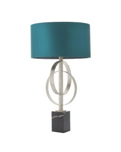 Vermont Silver Table Lamp in Teal