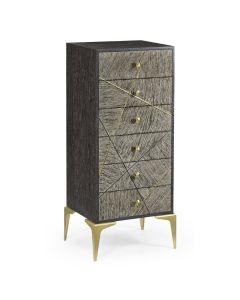 Tall Chest of Drawers Transitional - Dark French Oak