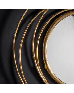 Bow Gold Round Wall Mirror