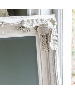 Gloucester Carved Wood Wall Mirror - Cream
