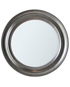 Littlebrook Wooden Round Mirror - Silver