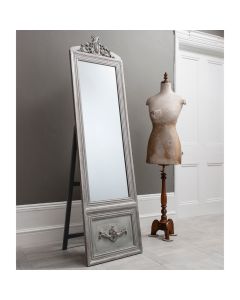 Greystones Vintage Cheval Mirror - Silver