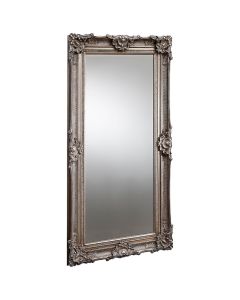 Ballard Large Baroque Floor Mirror - Silver