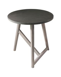 Bridgewater Round Side Table in Faux Concrete