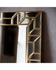 Plum Geometric Full Length Mirror - Gold