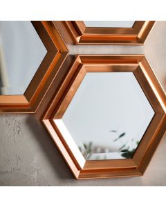 Honeycomb Hexagon Mirror Set