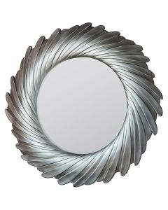 Finsbury Swirl Wall Mirror - Silver