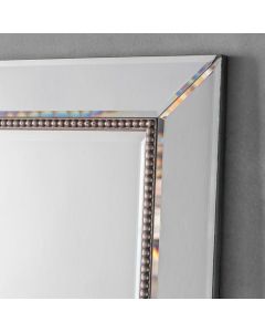 Spring Silver Beaded Wall Mirror - Small