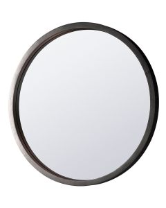 Burnsall Round Mango Wood Mirror - Black