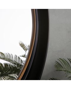 Pleasant Curved Edge Mirror - Black & Gold