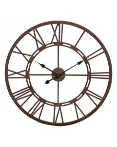 Estate Large Outdoor Garden Clock in Distressed Brown