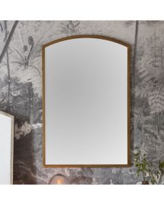 Watermoor Arched Metal Framed Mirror in Gold