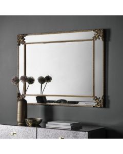 Jean Large Ornate Wall Mirror - Rustic Gold