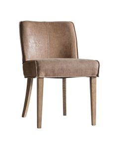 Wenchford Tan Leather Dining Chair Set of 2
