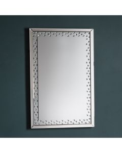 Small Mystique Modern Silver Wall Mirror