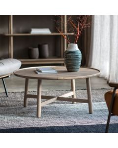 Cleeves Round Grey Oak Coffee Table