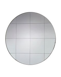 Santiago Large Round Mirror in Silver