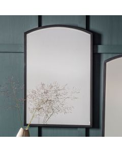 Watermoor Arched Metal Framed Mirror - Black