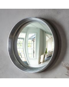 Hailey Silver Framed Convex Mirror - Medium