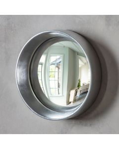 Hailey Silver Framed Convex Mirror - Small