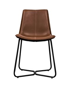 Industrial Dining Chair in Brown Set of 2