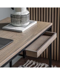 Strand Modern Industrial Desk in Grey Wash