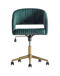 Marylebone Green Velvet Swivel Chair
