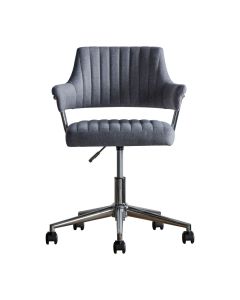 Fitzrovia Charcoal Grey Upholstered Desk Chair