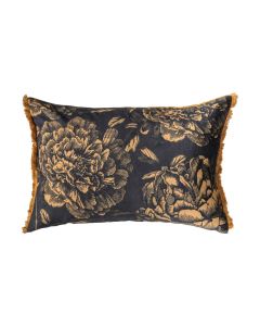 Flourish Gold Floral Lumbar Cushion