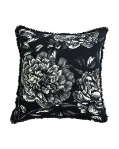 Flourish Black Floral Cushion