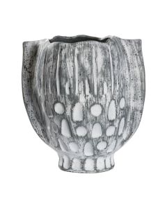 Crimple Large Grey Vase