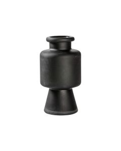 Hugh Small Frosted Black Vase