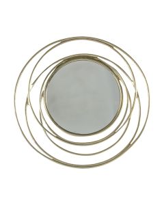 Bow Large Gold Round Wall Mirror
