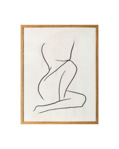 Silhouette Line Drawing Framed Print